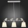 Suspended EVOLUCE lamp. Sle1155-503-03. Lavinia. 3x40 watts, E27, 70x14x26 cm, white color