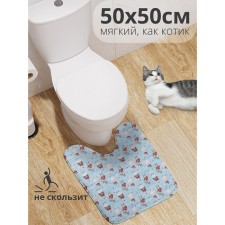 The toilet rug “Once upon a time in the forest”, anti -slip, size 50x50 cm