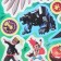 Collection of stickers. Wild tablets
