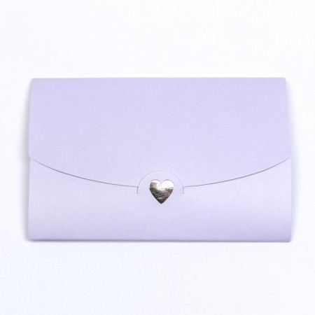 Envenue for certificate with embossing, lavender, 10.5 x 7-1