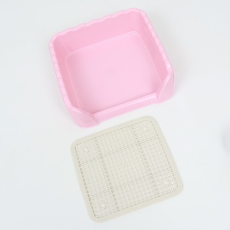 Tuel for dogs with high sides and a removable mesh 38x36x12 cm, pink-4