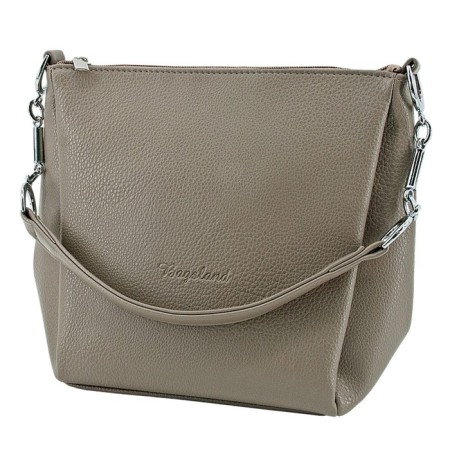 Women's bag B2787-24110, dark beige color, artificial leather, 19x10x23 cm