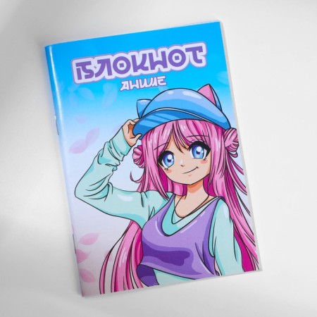 Notepad in the soft cover A6, 16 L "Anime Girl"-3