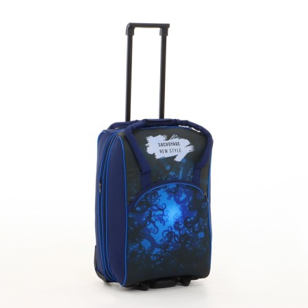 Small Small 20 "with a bag, a lightning department, an external pocket, with an extension, the color is blue-2