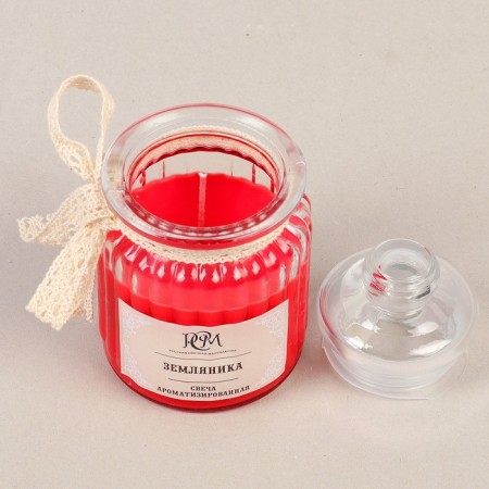 Candle in a bank flavored "strawberry" 180g, burning time 45h-1