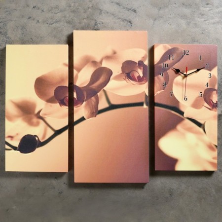 Wall, modular, series: flowers, "twig of orchids", 60x80 cm