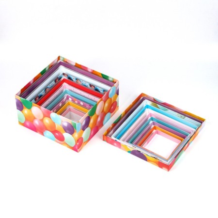 Set of boxes 10 in 1, gift packaging, “balls”, 10.2 x 10.2 x 6–28.2 x 28.2 x 15 cm 15 cm-7