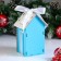 Wooden box, 13.5 × 11.5 × 21 cm "New Year. House", gift packaging, blue