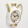 Wall -wall clocks for the kitchen "Teaker", silent, 26.5 x 24 cm, white with gold, aa