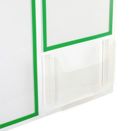 Information stand “Consumer Corpourine” 3 pockets (1 flat A4, 1 flat A5, 1 volumetric A5), green color-2