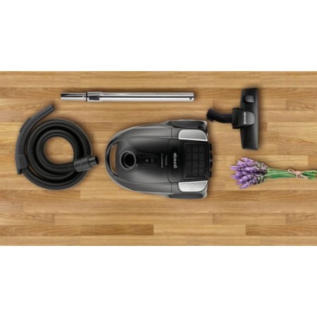 Vacuum cleaner Gorenje VC1611CMBK, 1600 watts, 2 l, 2 nozzles, cord 5 m, black-2