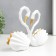 Souvenir Polystone "Swans, Hofre's Wings" White with gold set 2 pcs 17.5x12.5x7 20x14x7 cm