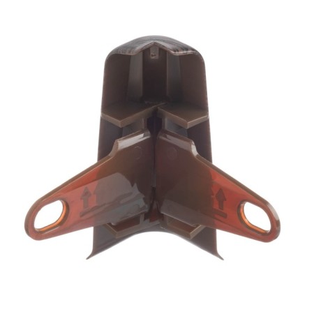 Outdoor angle (external) with fasteners for skirting boards 70mm "decoration", 303 wenge dark-2