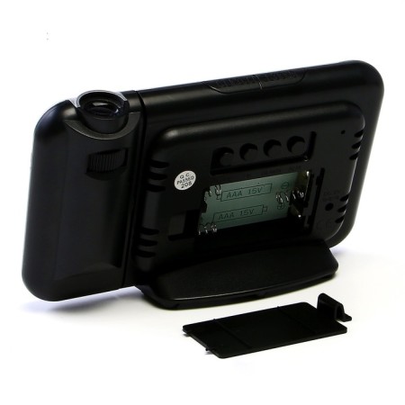Clock - Electronic desk an alarm clock with a projection on the ceiling, calendar, 2AAA, USB-7