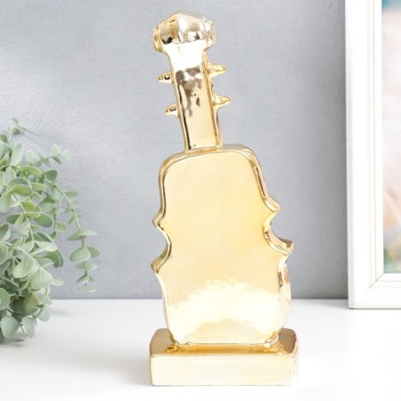Souvenir Ceramics "Violin with a bow" gold 30x12x9 cm-2