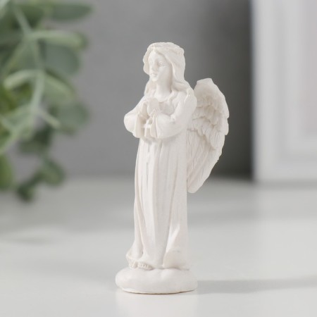 Souvenir Polystone "Angel Guardian with a cross" 6.2x2.8x2.5 cm-3
