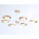 LED LED suspended Ambrella Light, Linetech, FL51615, 6XLED, 42 W, 3150LUM, 3000-6400K, white, light tree color