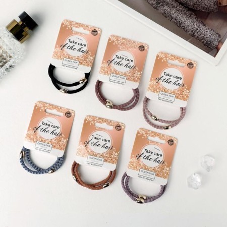 Hair gum "Sport" (set 2 pcs) Print patterns, mix-2