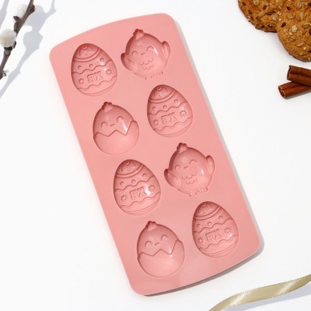 Silicone form for baking "chickens", 10.6 x 20.7 cm.-2