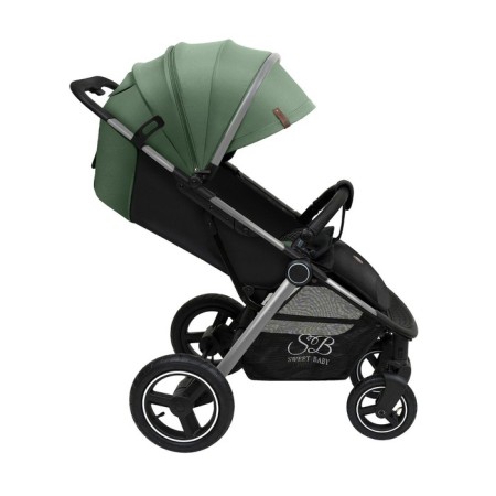 Walking stroller Sweet Baby Compatto, Silver Green color-10