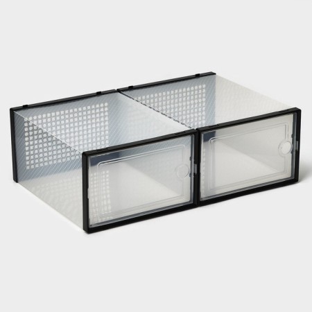 Shoe storage box with the door Large Size, 26 × 33.5 × 16.5 cm, 2 pcs-1