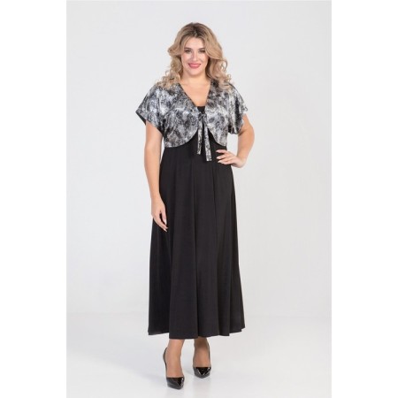 Female dress, size 54, black color-1