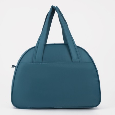 Sports bag with lightning, without lining, external pocket, turquoise color-1