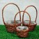 A set of baskets "Blackmarks", dark brown, 3 pcs, 28 × 14/45, 24 × 13/41, 19 × 11/37 cm, willow