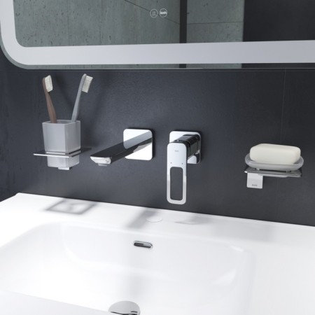 Hidden installation mixer IDDIS Slide Slisb00i65, glossy chrome-2