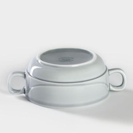 Boulevard porcelain cup "Watercolor", 380 ml, light-gray color-3