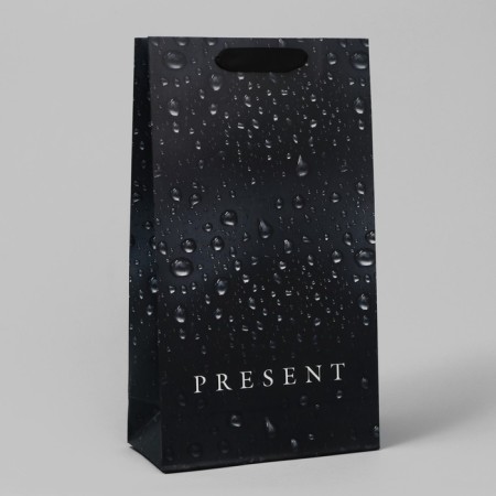 Gift package for two bottles, packaging, Black, 35 x 20 x 9 cm-3