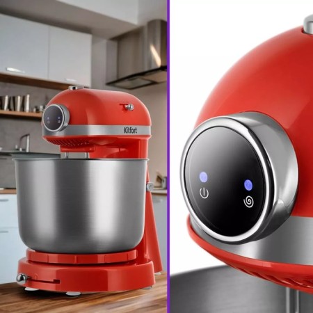 Mixer KitFort KT-3469, stationary, 300 watts, 3 l, 6 speeds, red-3