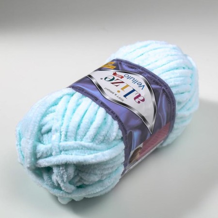 Yarn "Velluto" 100% micropoliester 68m/100g (15 water greens)-1