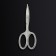 Manicure scissors "Premium", bent, wide, pointed, 9.5 cm, on the blist, silver color