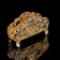 Napkin, 12 x 4.5 x 7.5 cm, with crystals