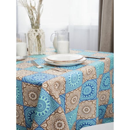 Guten Morgen Brunei tablecloth, mingle, size 140x150 cm, turquoise color-3