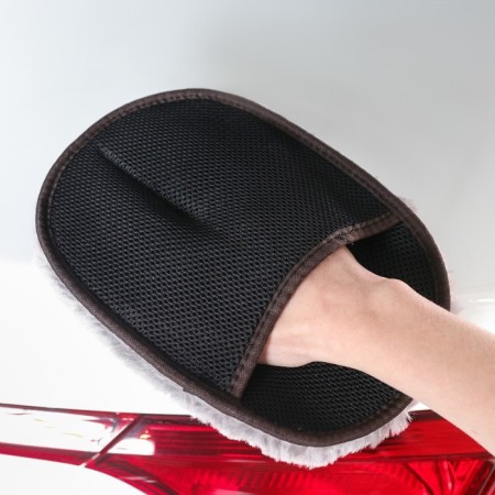 Mitten for polishing one -sided 23x17 cm, artificial fur, mix-1