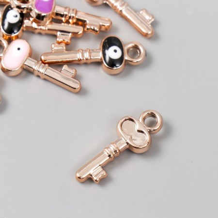Decor for creativity Plastic for metal "Key bright middle" mix set 10 pcs 2.3x0.9 cm 781244-2
