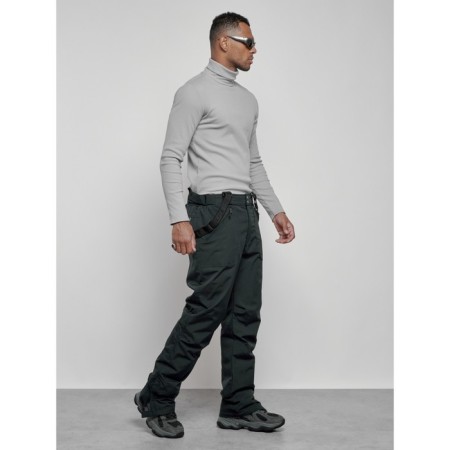 Semi-combinezone ski insulated male winter, size 50, dark green color-1