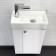 Comforty-Moillete Comfort “Asti-40, white gloss with a sink, 9140