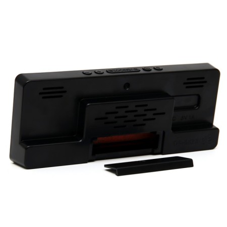 Electronic desktop watches: alarm clock, thermometer, calendar, USB, 15x6.3 cm, green numbers-2