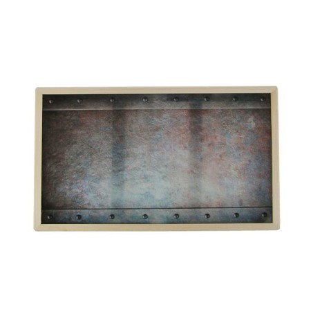 Breakfast table "steel" glass surface 50x30cm-1