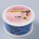 Kapron tape with metal thread "monogram", 38 mm × 2.7 ± 0.5 m, blue/silver color