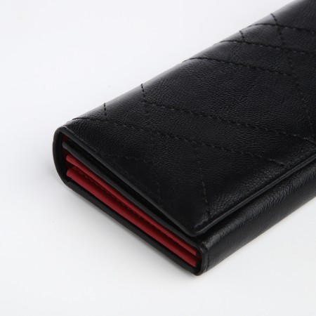 Women's wallet on a magnet, black color-2