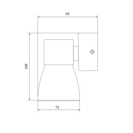 Interior backlight Elektrostandard, Cono GU10 95x75x110 mm, IP20, black color-3
