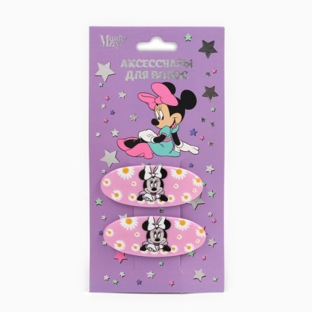 Hair clip, 2 pcs, 5.5 cm, Minnie Mouse