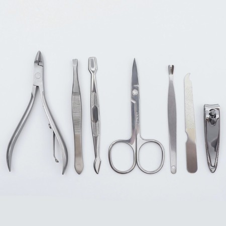 Manicure set, 7 items, in case, black color-2