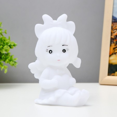 Nightlight "angelic baby" LED from battery 3xlr44 white 7x10x15cm Risalux