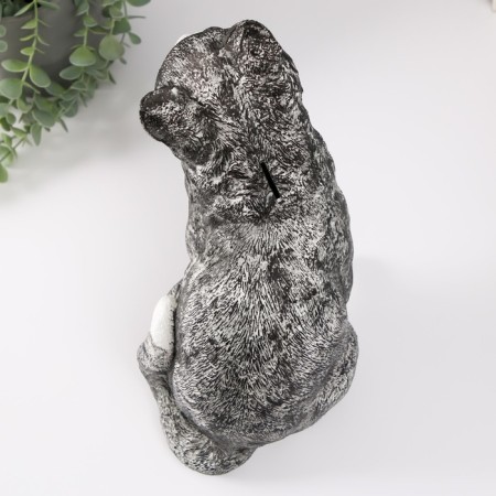 The piggy bank "Cat is gray" height 31.5 cm, width 16 cm, length 24 cm.-5