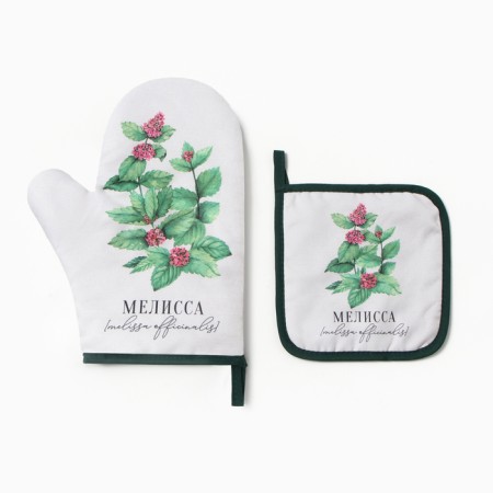 Kitchen "lemon balm" mittens-seizure 20x27cm, take 17x17 cm100% p/e-1